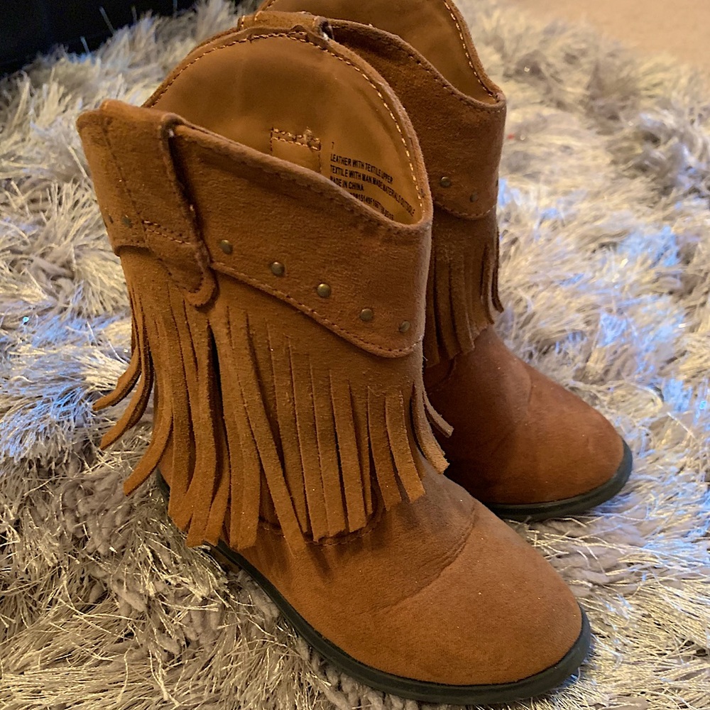 Toddler girl fringe cowboy boots
